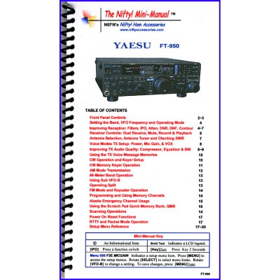 Manuel d'instructions pour Yaesu FT-950 